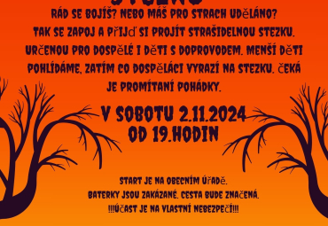 Halloveenská hororová stezka pro děti i dospělé 2.11.2024