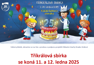 Tříkrálová sbírka v Lejšovce 11. a 12. ledna 2025