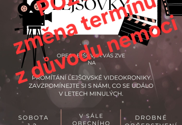 Změna termínu promítání videokroniky